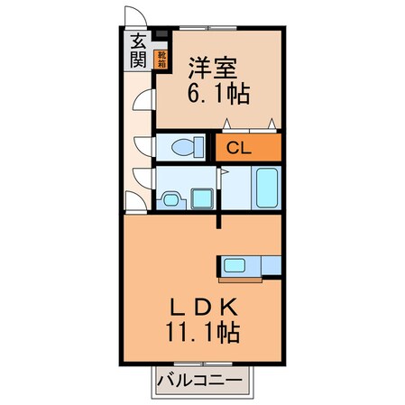 ヴァンシェルの物件間取画像